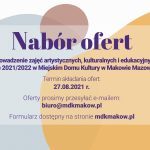 Nabór ofert na prowadzenie zajęć artystycznych, kulturalnych i edukacyjnych w Miejskim Domu Kultury