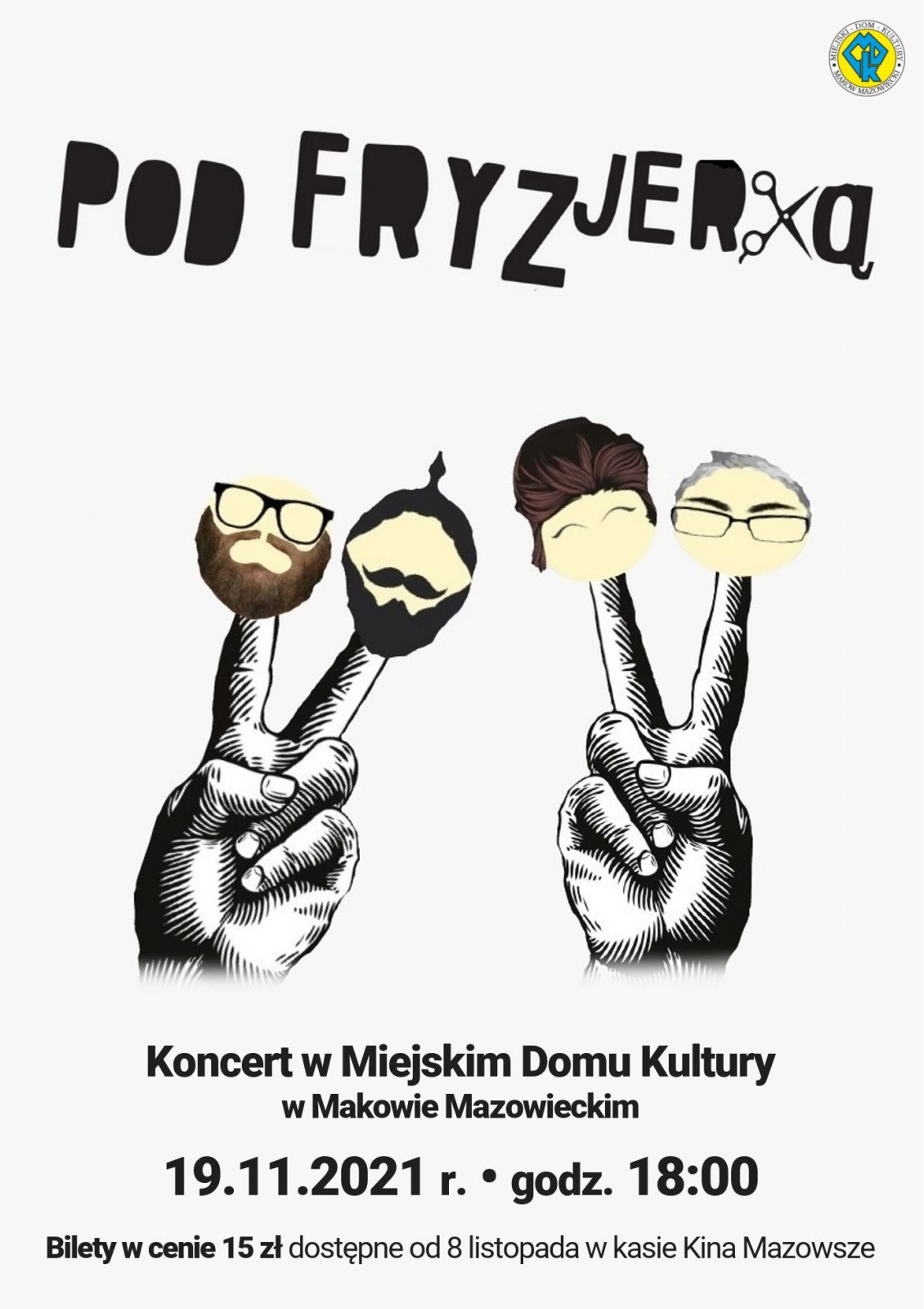 Plakat koncertu grupy Pod Fryzjerką