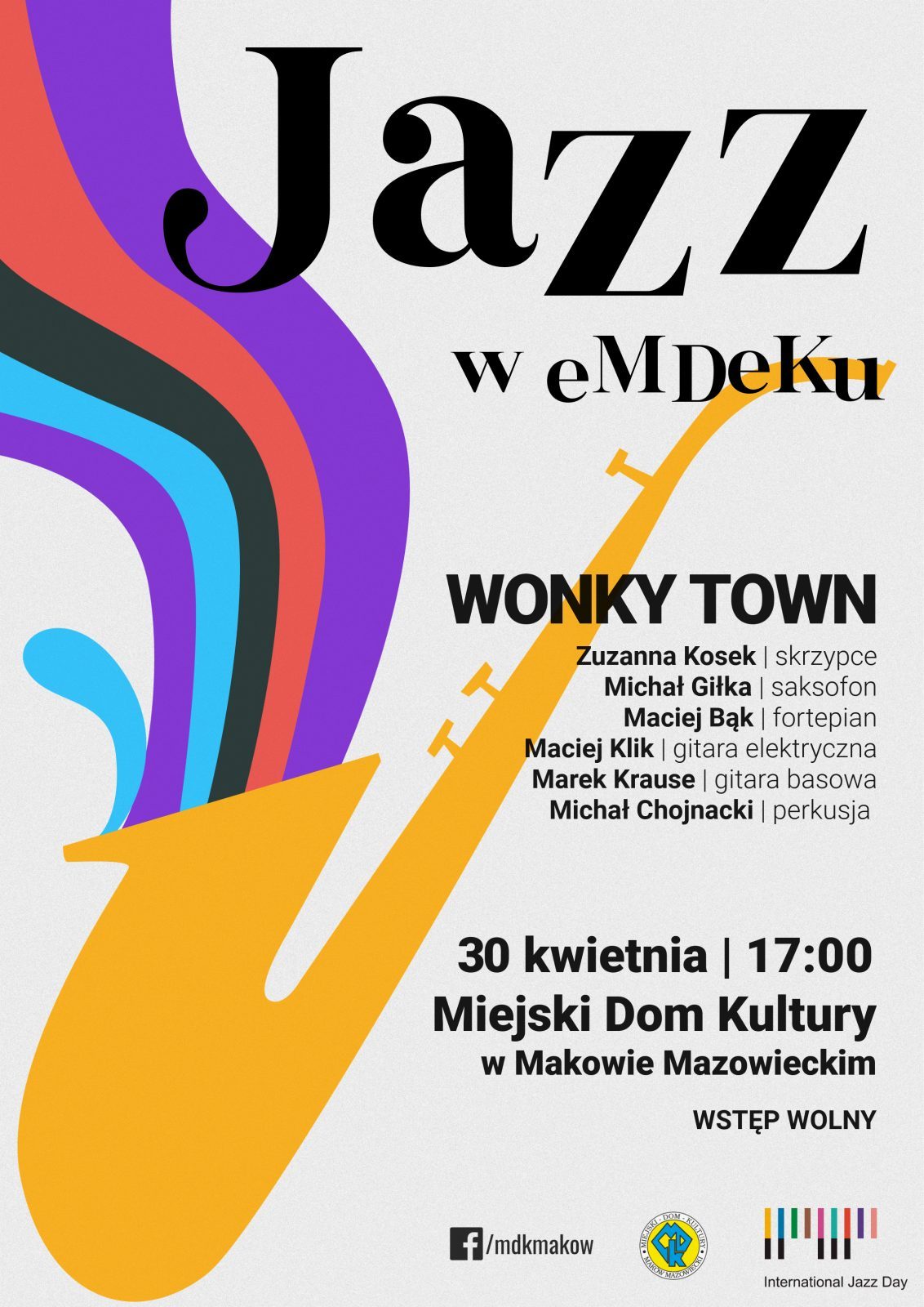 Plakat koncertu "Jazz w emdeku"