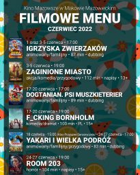 Plakat. Filmowe menu na czerwiec 2022