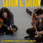 Plakat Koncertu Simon&Simon. Zagrają i zaśpiewają: Szymon Fabisiak i Szymon Żmijewski. Koncert odbędzie się 12 sierpnia o godzinie 20:00 na rynku w Makowie Mazowieckim.