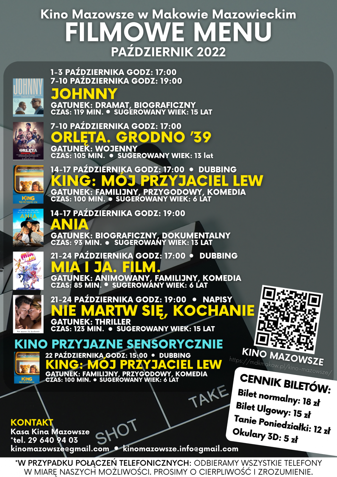 Plakat. Filmowe menu na październik 2022