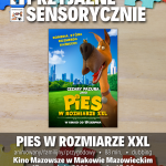 Plakat filmu pod tytułem PIES W ROZMIARZE XXL w ramach cyklu Kino Przyjaznie Sensorycznie