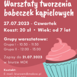 Plakat - warstzty babeczki kapielowe.