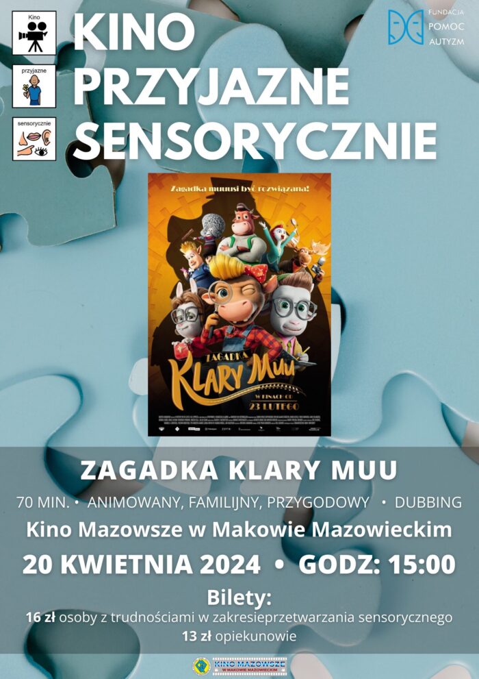 Plakat filmu pod tytułem ZAGADKA KLARY MUU w ramach cyklu Kino Przyjaznie Sensorycznie