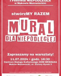 Plakat warsztatów „Mural dla Niepodległej”