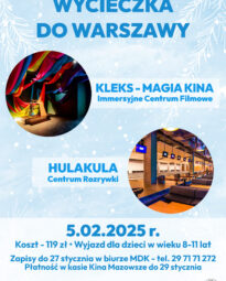 Plakat wycieczki do Warszawy