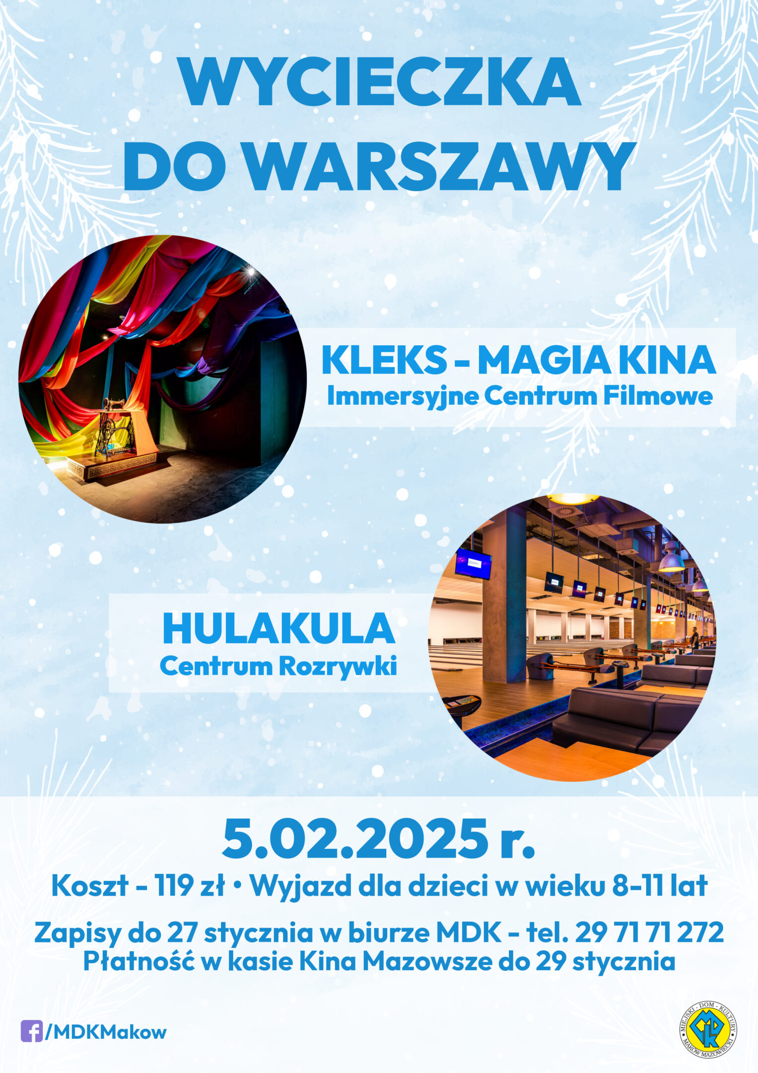 Plakat wycieczki do Warszawy