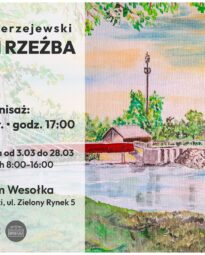 Plakat wystawy prac Romana Mierzejewskiego zatytułowanej „Obraz i rzeźba”