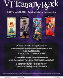 Plakat 6. edycji Teatralnego Rynku - festiwalu teatrów ulicznych