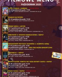 Filmowe menu na październik 2025 Bilety online https://www.bilety24.pl/obiekt/kino-mazowsze-w-makowie-mazowieckim-975.html