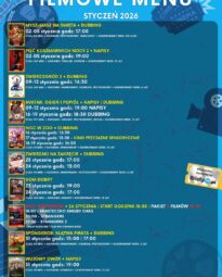 Filmowe menu na STYCZEŃ 2026 Bilety online https://www.bilety24.pl/obiekt/kino-mazowsze-w-makowie-mazowieckim-975.html