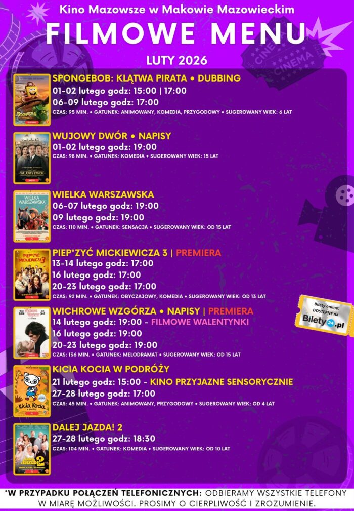 Filmowe menu na LUTY 2026 Bilety online https://www.bilety24.pl/obiekt/kino-mazowsze-w-makowie-mazowieckim-975.html
