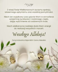 Grafika z życzeniami wielkanocnymi