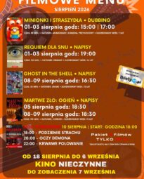 Filmowe menu na sierpień 2026 Bilety online https://www.bilety24.pl/obiekt/kino-mazowsze-w-makowie-mazowieckim-975.html