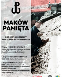 Plakat obchodów 82. Rocznicy Powstania Warszawskiego